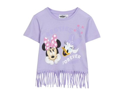Tričko dívčí s třásněmi fialové Minnie (Velikost 7 let)