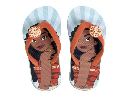 Žabky dětské světle modré Odvážná Vaiana (Velikost 32/33)