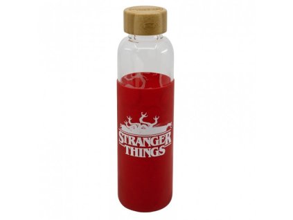 sklenena lahev se silikonovym rukavem 585ml stor stranger things