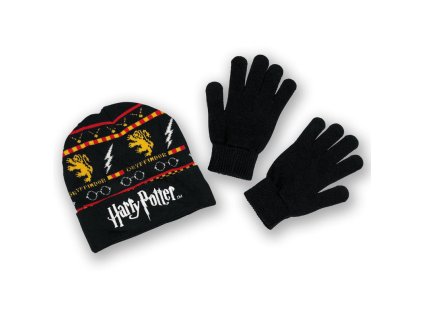 harry potter gryffindor kids hat glove set combo 800x