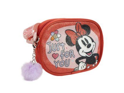 Kabelka červená oválná, Minnie