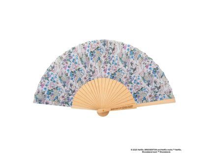 bridgerton eventail pliable fleurs de lys