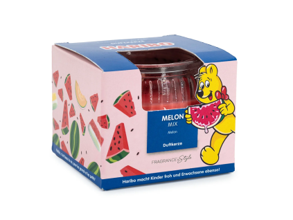 duftkerze im geschenkkarton haribo melon mix 85g