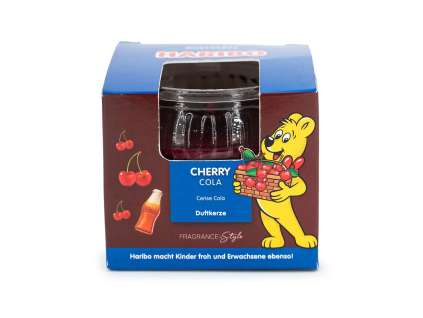 duftkerze im geschenkkarton haribo cherry cola 85g