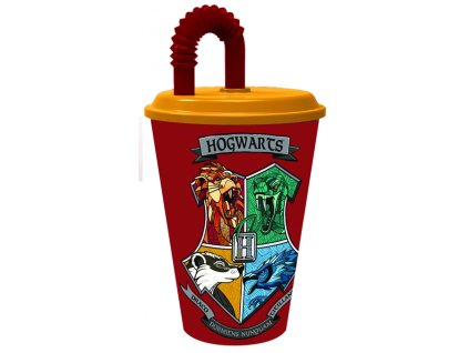 6528 Plastový kelímek s brčkem, vínový, Harry Potter