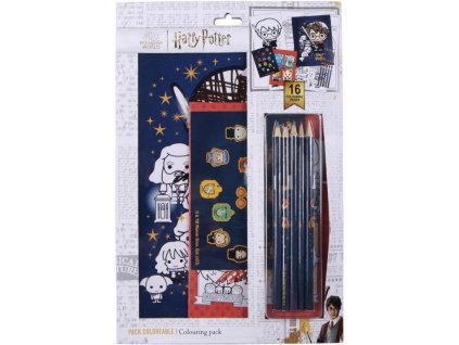 437 Kreativní set omalovánky, nálepky, pastelky, Harry Potter