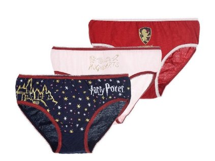 10592 kalhotky dívčí 3ks v krabičce harry potter 1
