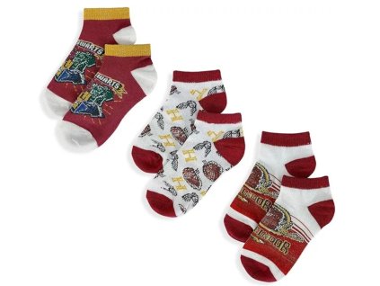 10595 Ponožky detske kotnikove Nebelvir Harry Potter