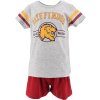 6481 Pyžamo dětské, tričko+kraťasy, šedé, červené Gryffindor, HP, vel. 6 let