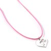 5055583454110 Náhrdelník s růžovou šňůrkou a stříbrným srdíčkem, Barbie