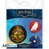 harry potter badge pack hogwarts x4
