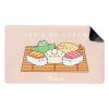 pusheen sushi roll vegan leather mouse pad