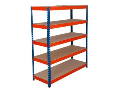 PROFI SALGÓ POLC 2160x1800x800 mm lakkozott 5-polc, teherbírás  2000 kg - KÉK-NARANCS 01