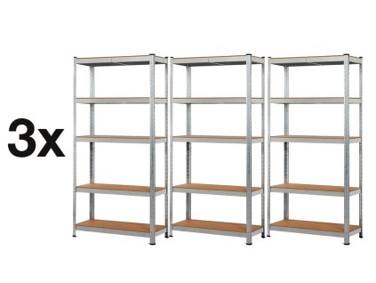 AKCIÓS, 3 DARABOS CSOMAG 2000x900x400 mm horganyzott 5-polc, teherbírás 875 kg