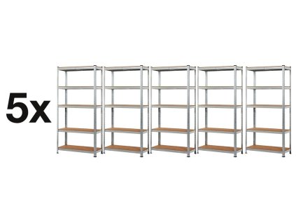 AKCIÓS, 5 DARABOS CSOMAG 2000x900x400 mm horganyzott 5-polc, teherbírás 875 kg