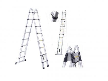 Teleszkópos létra 2x8 (5,0 m) + zsák