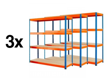 3662 2 akcios csomag 3 darab ipari profi salgo polc 1680x1600x600 mm lakkozott 4 polc teherbiras 1600 kg