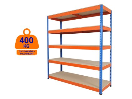 3680 2 akcios csomag 3 darab ipari profi salgo polc 2160x1400x400 mm lakkozott 5 polc teherbiras 2000 kg