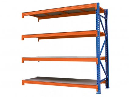 3663 3 nekonecny prumyslovy profesionalni regal 2500x2225x600 4 policovy s nosnosti 3600kg pridavny modul