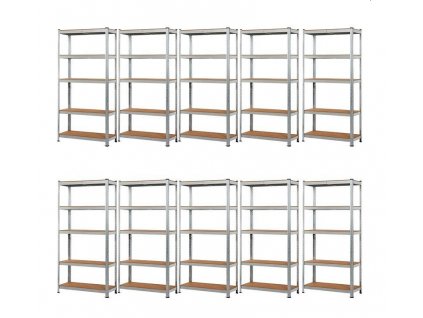 AKCIÓS CSOMAG, 10 DARAB Salgó polc 1800x600x400 mm horganyzott 5-polc, teherbírás 875 kg