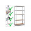 3113 1 akcio salgo polc 1800 900 300 mm horganyzott 5 polcos teherbiras 875 kg