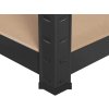 Salgó polc 1800x1000x300 mm lakkozott 5-polc, teherbírás 875 kg - FEKETE 06