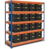 3689 3 akcios csomag 3 darab ipari profi salgo polc 2160x1400x700 mm lakkozott 5 polc teherbiras 2000 kg