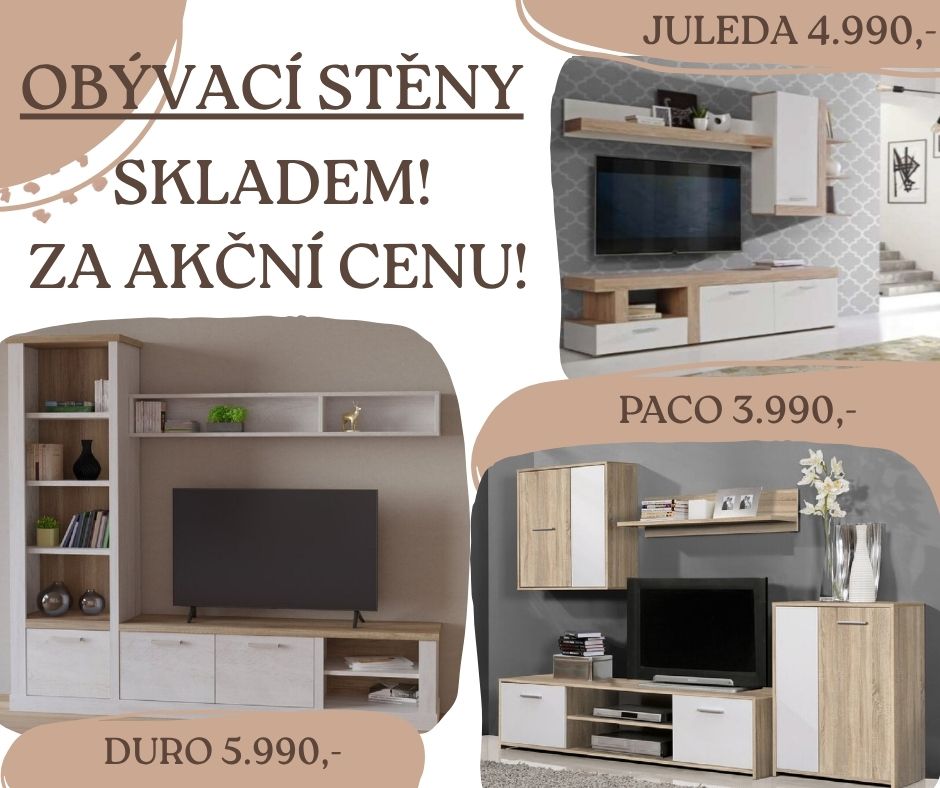 OBÝVACACÍ STĚNY SKLADEM