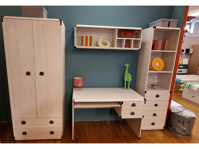 Dětský pokoj - sestava INDIANA - borovice canyon (JREG4SO,JBIU2S,JPOL120,JSZF2D2S)