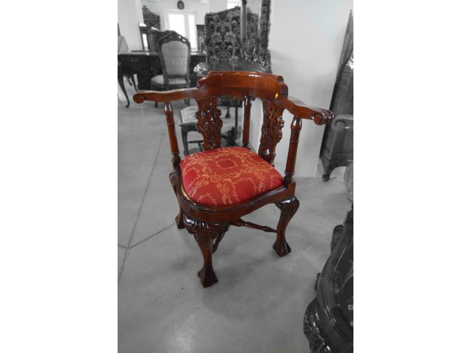 Židle vyřezávaná - clarisa red