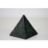 Těžítko malachitové sklo (JADE) - pyramida