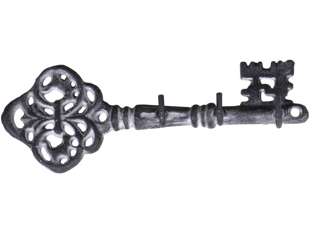 věšáček klíč šedý