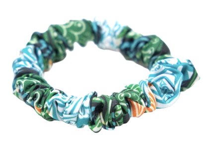 SLIM HEDVÁBNÁ SCRUNCHIE - MANDALA
