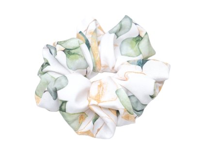 HEDVÁBNÁ SCRUNCHIE - EUCALYPTUS