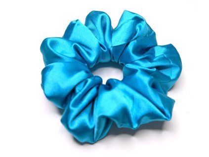 SATÉNOVÁ SCRUNCHIE - BLUE