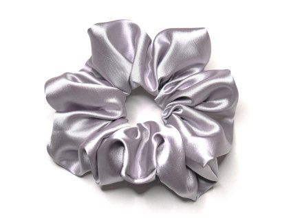 SATÉNOVÁ SCRUNCHIE - SILVER