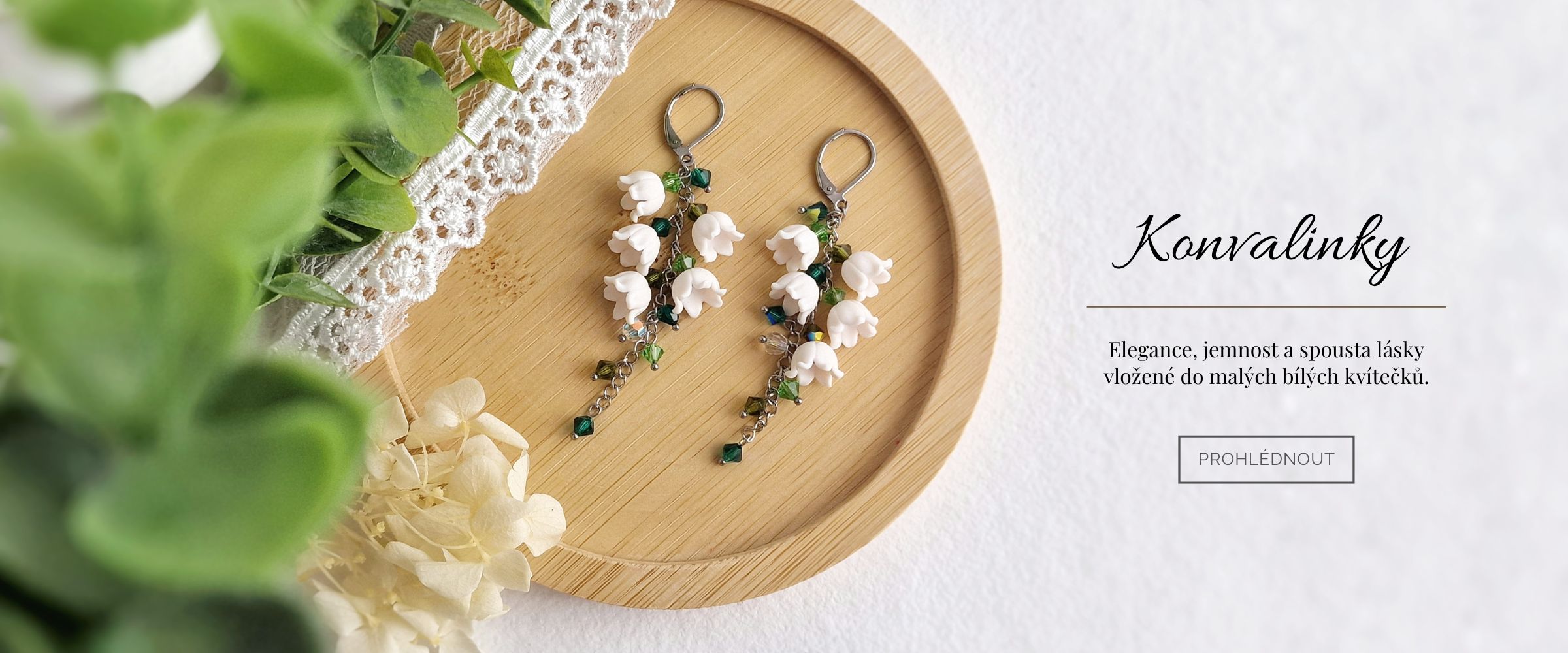 Ručně vyráběné květinové šperky Mairi