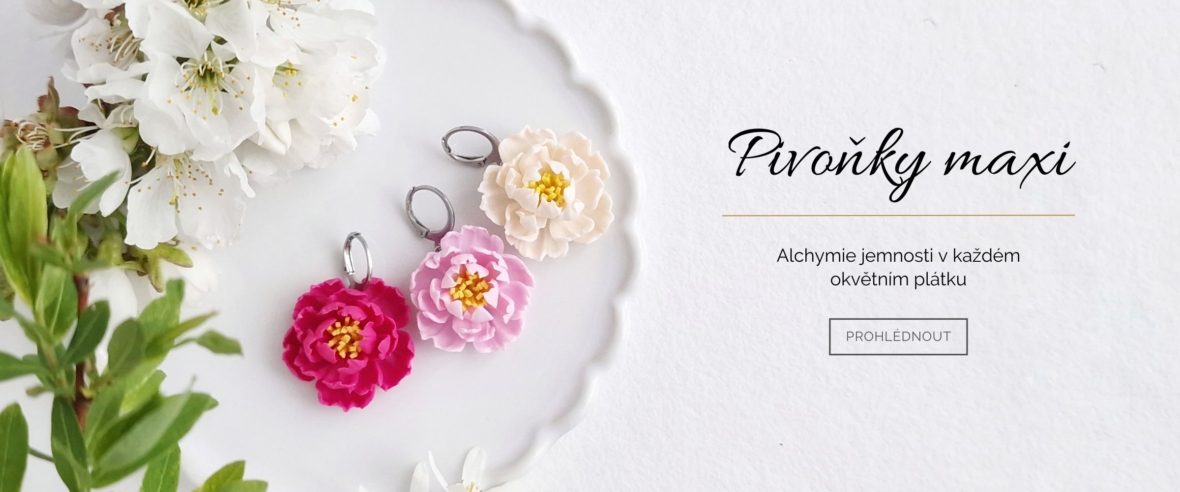 Ručně vyráběné květinové šperky Mairi