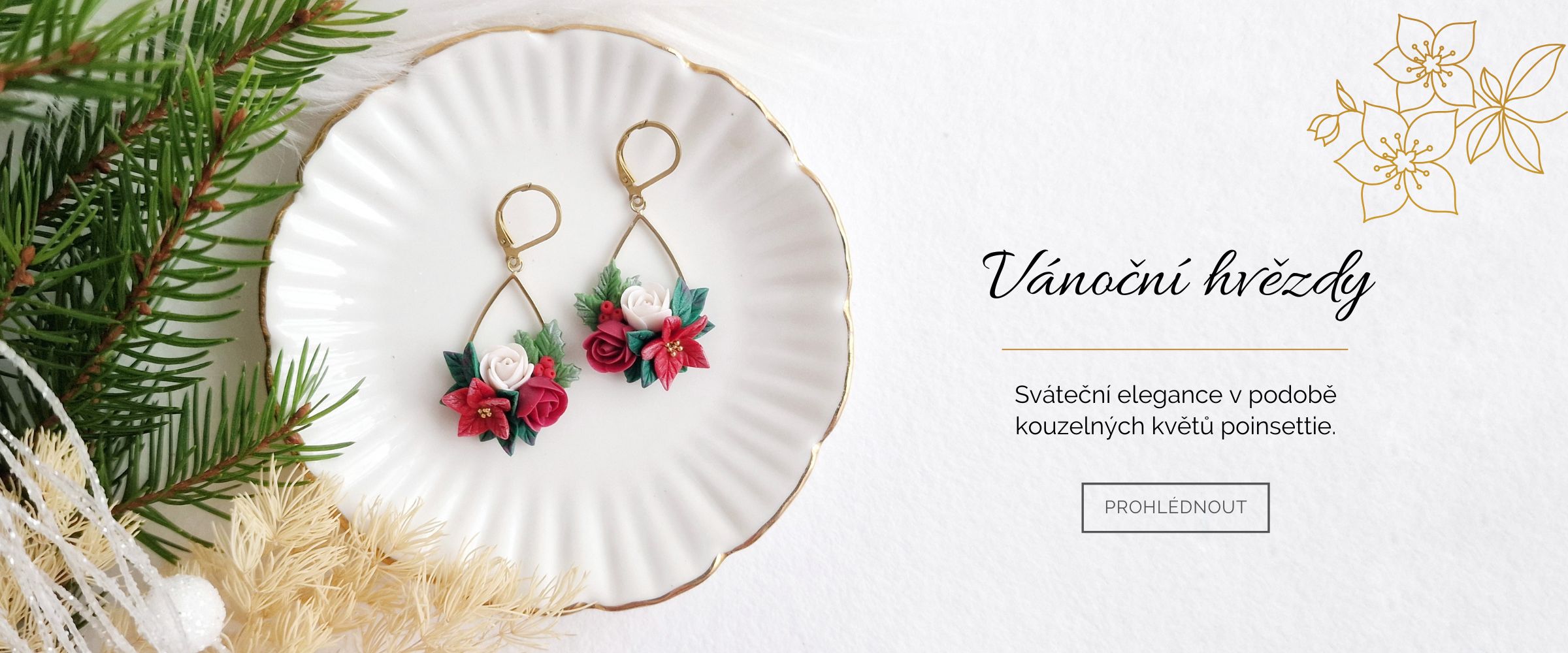 Ručně vyráběné květinové šperky Mairi