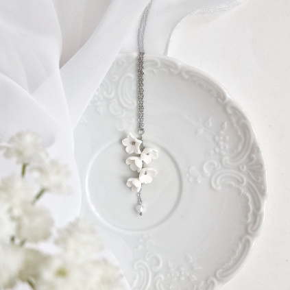 Mairi svatební náhrdelník s květy