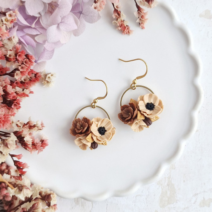 Mairi podzimní květinové náušnice 12