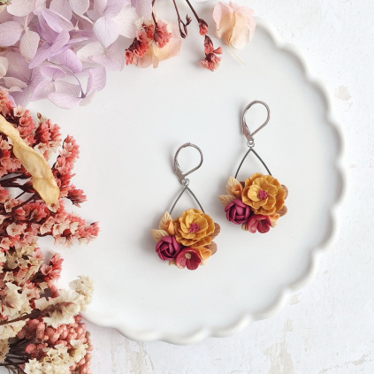 Mairi podzimní květinové náušnice 4