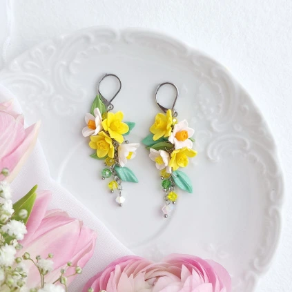 Mairi náušnice narcisy 02