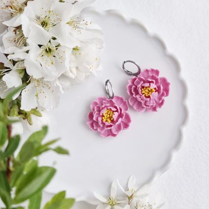 Mairi náušnice pivoňky 10