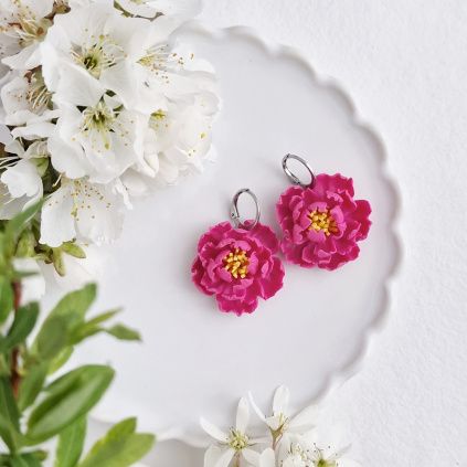 Mairi náušnice pivoňky 05