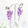Mairi šeříkové lila dlouhé náušnice 3