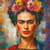 Frida - náušnice velké květy fuchsiové