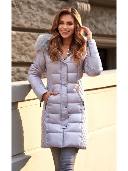 irena elegantni bunda s umelou kozesinou sv seda