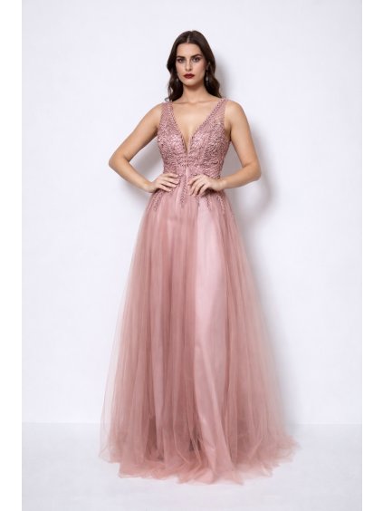 Dámské společenské šaty - Jessy 2319 - růžové