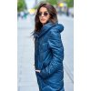 veronika modni bunda styl oversize dlouha petrolej (3)
